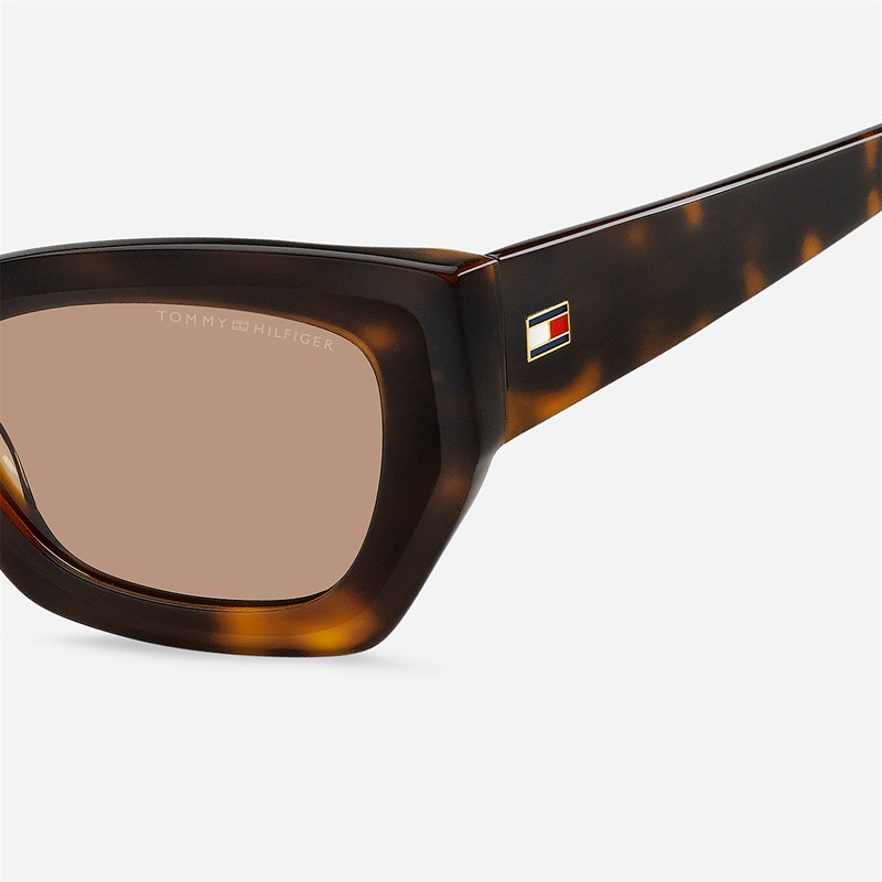 Tommy Hilfiger Womens Square Sunglasses Havana 2