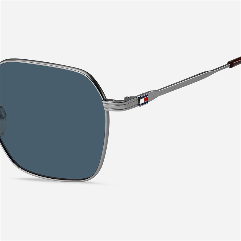 Tommy Hilfiger Mens Geometrical Sunglasses Matte Ruthenium