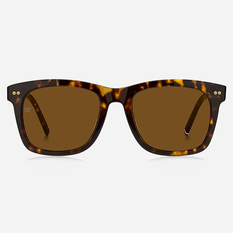 Tommy Hilfiger Mens Rectangular Sunglasses Havana