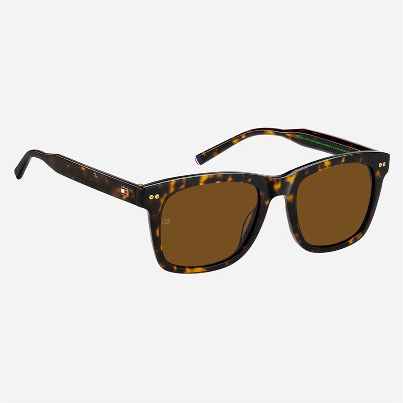 Tommy Hilfiger Mens Rectangular Sunglasses Havana