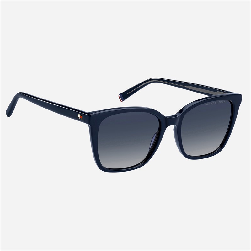 Tommy Hilfiger Womens Rectangular Sunglasses Blue