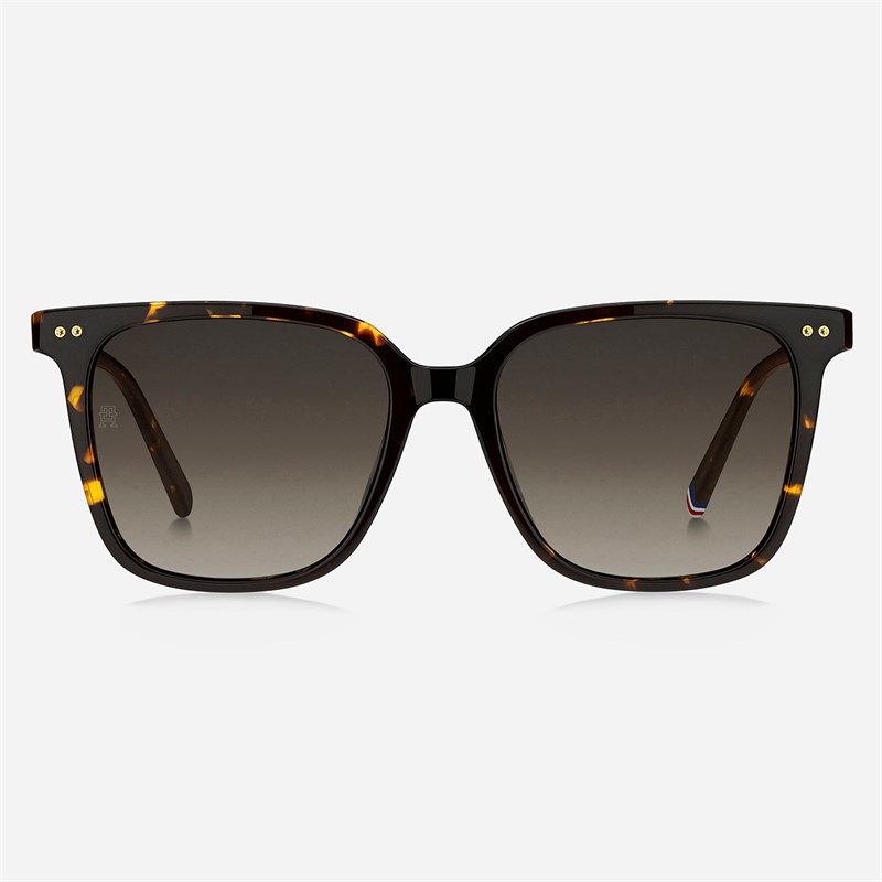 Tommy Hilfiger Womens Square Sunglasses Havana