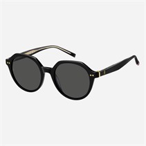 Tommy Hilfiger Womens Round Geometrical Sunglasses Black