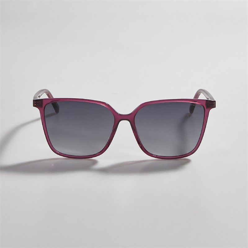 Tommy Hilfiger Womens Square Sunglasses Burgundy 2