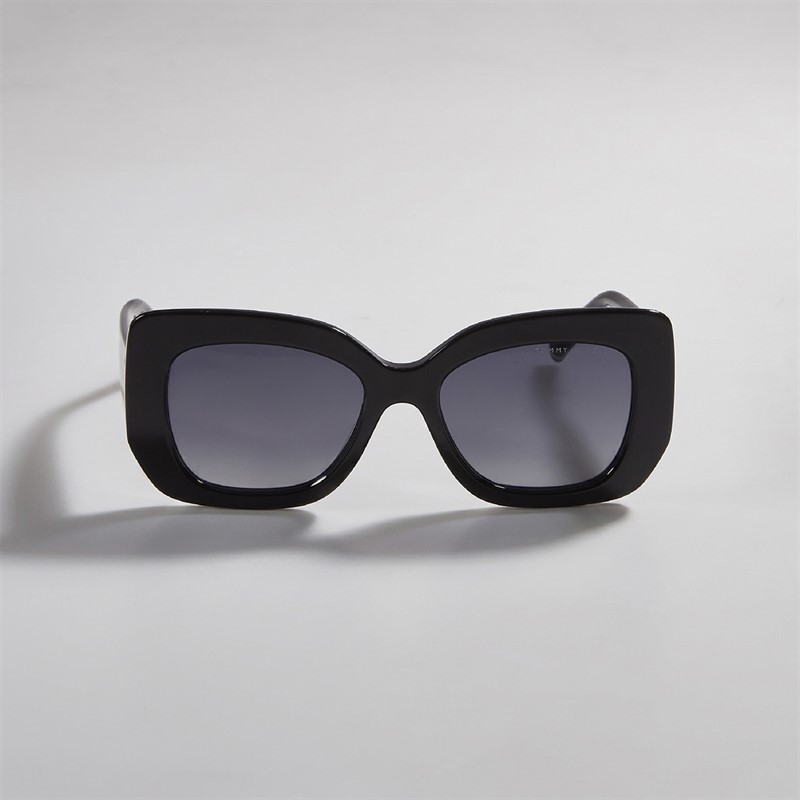 Tommy Hilfiger Womens Rectangular Sunglasses Black