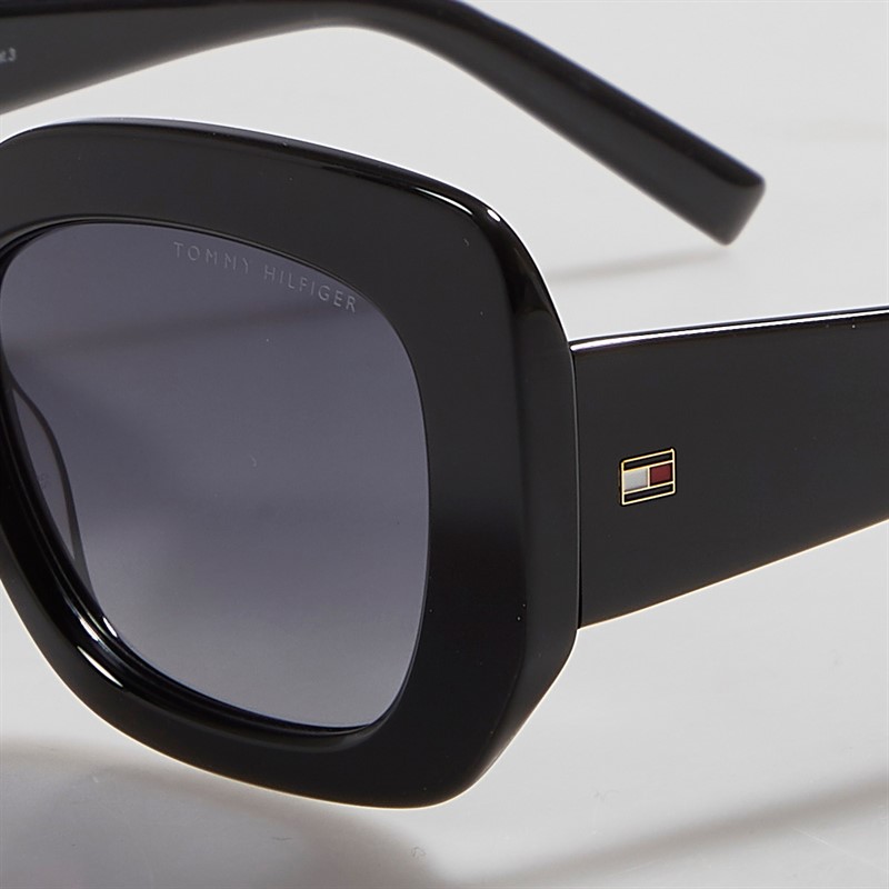 Tommy Hilfiger Womens Rectangular Sunglasses Black
