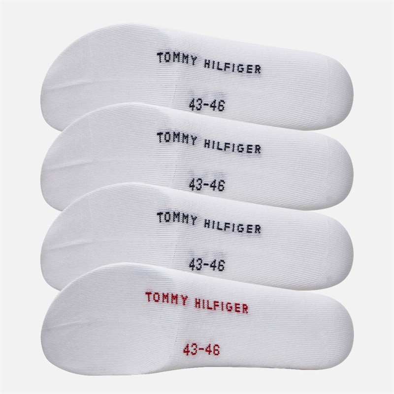 Tommy Hilfiger Mens Four Pack Gift Box Crew Socks White