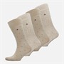 Tommy Hilfiger Mens Micro Pattern Four Pack Crew Socks Black/Sand