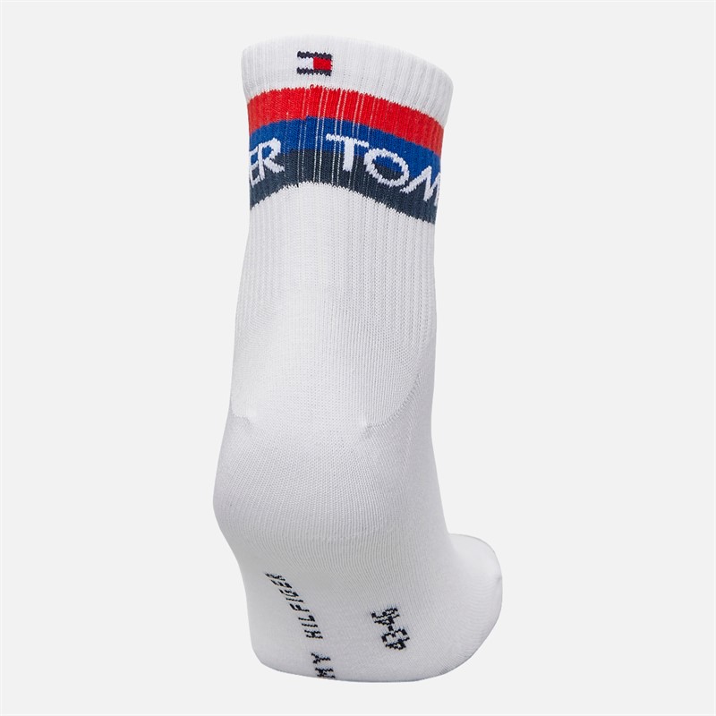 Tommy Hilfiger Mens Four Pack Quarter Socks White