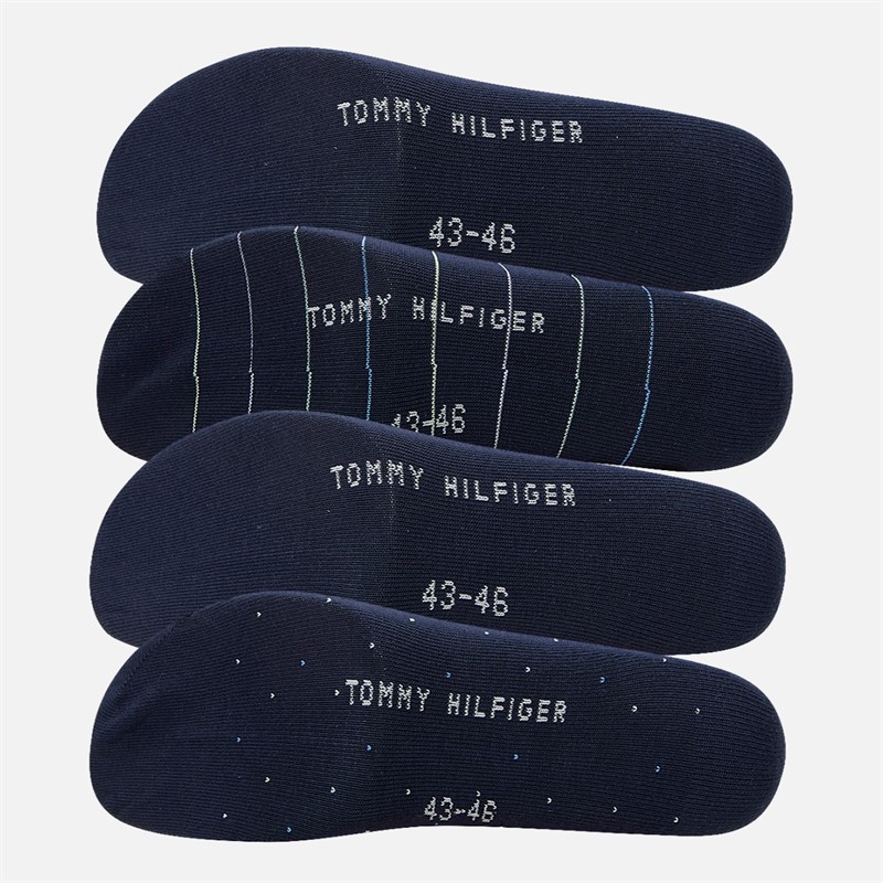 Tommy Hilfiger Mens Four Pack Gift Box Crew Socks Navy