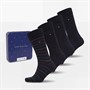 Tommy Hilfiger Mens Four Pack Gift Box Crew Socks Black