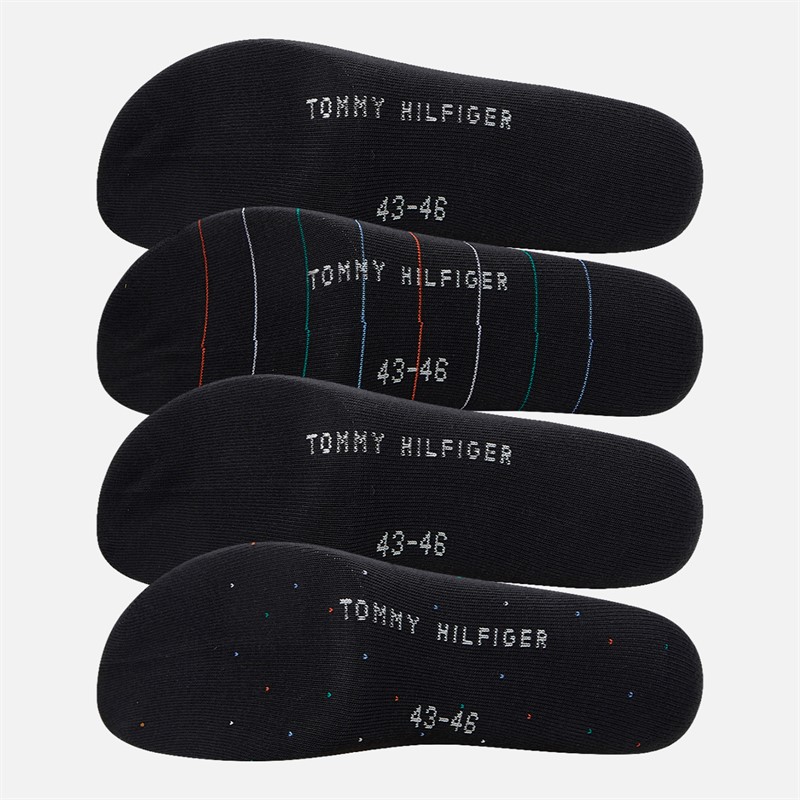 Tommy Hilfiger Mens Four Pack Gift Box Crew Socks Black