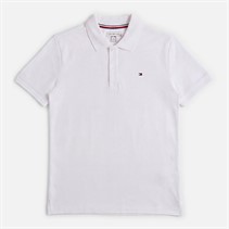 Tommy Hilfiger Boys Flag Polo Shirt Yacht Brilliant White