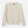 Tommy Hilfiger Boys Cable Knit Jumper Ivory