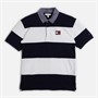 Tommy Hilfiger Boys Contrast Collar Rugby Shirt Night Navy