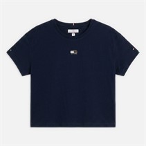 Tommy Hilfiger Girls Tonal Flag T-Shirt Night Navy