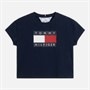 Tommy Hilfiger Girls Heritage Flag T-Shirt Night Navy