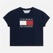 Tommy Hilfiger Girls Heritage Flag T-Shirt Night Navy