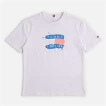 Tommy Hilfiger Boys Tommy Flag T-Shirt White