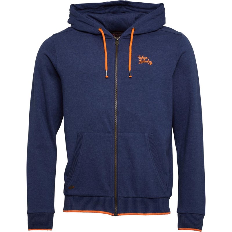 Buy Tokyo Laundry Mens Hanover Zip Through Hoodie Indigo Marl