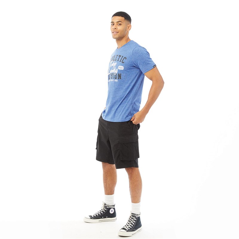 Tokyo Laundry Męskie Runner T-Shirt Niebieski