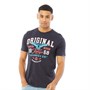 Tokyo Laundry Mens Original Flyer T-Shirt Sky Captain Navy