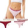 Tokyo Laundry Womens North Five Pack Thongs Whisper White/Rose/Anemone