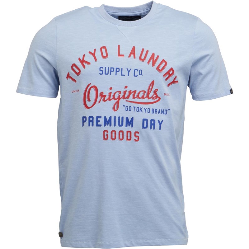 Tokyo Laundry Heren Breakstone TShirt Lichtblauw