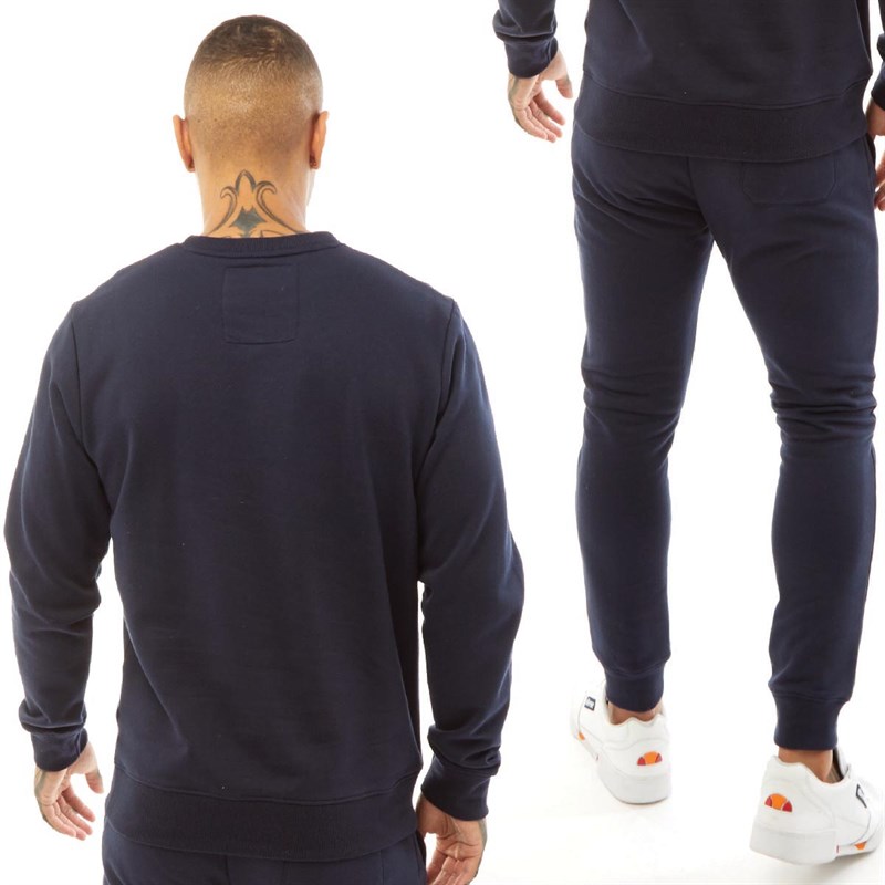 Tokyo Laundry Mens Grate Sweatshirt And Joggers Set Sky Captain Navy