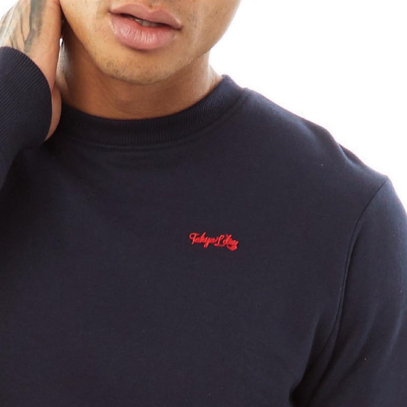 Tokyo Laundry Mens Grate Sweatshirt And Joggers Set Sky Captain Navy