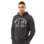 Tokyo Laundry Mens Fairwell Zip Through Hoodie Navy Marl