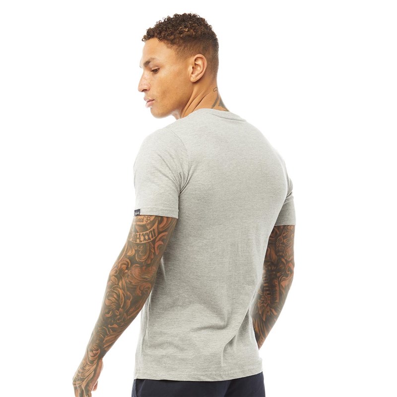 Tokyo Laundry Mens Ferndale T-Shirt Light Grey Marl