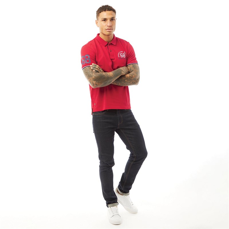 Tokyo Laundry Polos à manches courtes Sporting Goods Homme Rouge