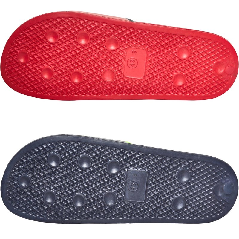 Tokyo Laundry Mens Search Two Pack Slides Navy/Lime - White/Red/Navy