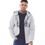 Tokyo Laundry Mens Heroic Full Zip Hoodie Light Grey Marl