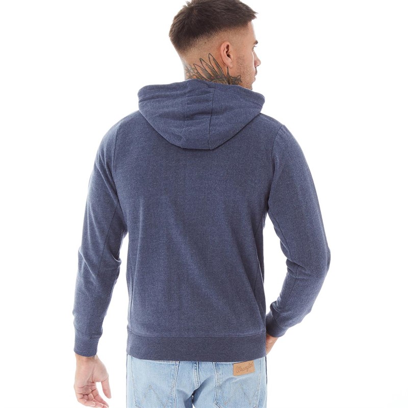 Tokyo Laundry Mens Heroic Full Zip Hoodie Navy Marl