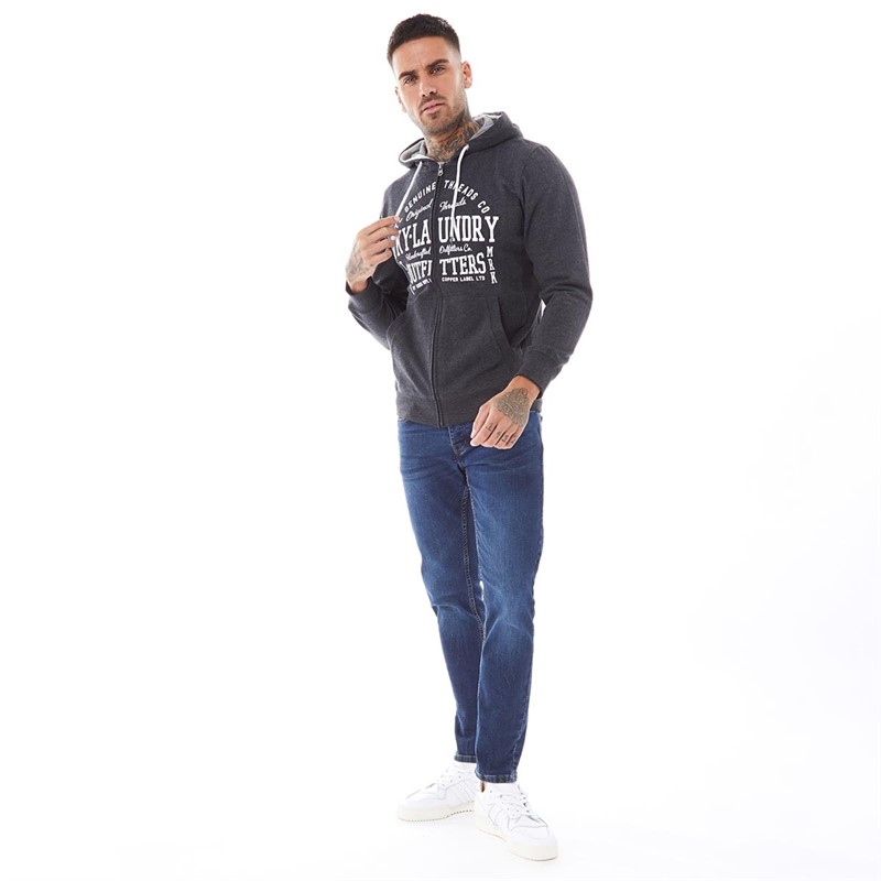 thumbnail image 2 of Tokyo Laundry Women's Zip-Up Hoodie - Long Sleeve Cotton Blend Casual Sweatshirt 2 of 4