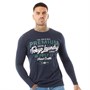 Tokyo Laundry Herre Nect T-shirts med lange ærmer Marineblå