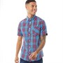 Tokyo Laundry Mens Baltra Short Sleeve Shirt Blue/Red Check