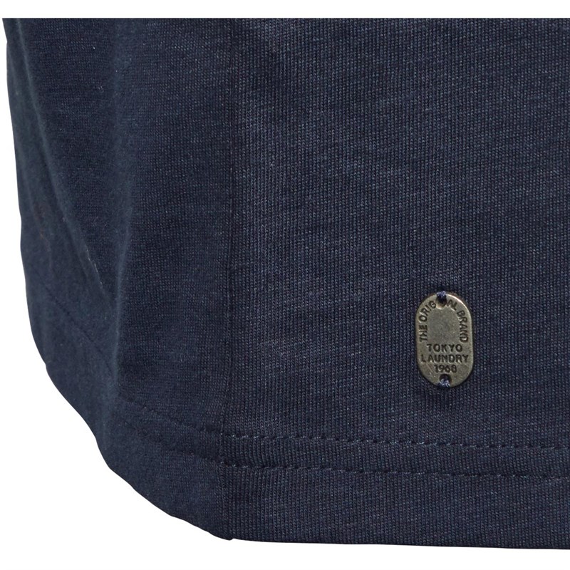 Tokyo Laundry Mens Taper T-Shirt Navy