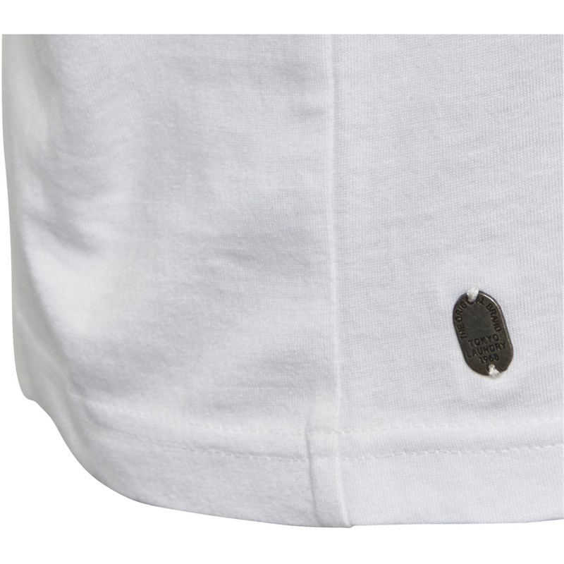 Tokyo Laundry Mens Taper T-Shirt White