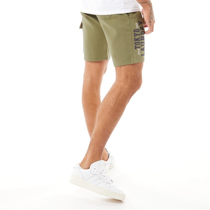Buy Tokyo Laundry Mens Siding Multi Pocket Jersey Shorts Green