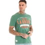 Tokyo Laundry Mens Imperium T-Shirt Dark Green Grindle