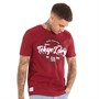 Tokyo Laundry Mens Stars 68 T-Shirt Dark Red Grindle