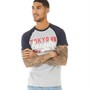 Tokyo Laundry Mens Catalyst T-Shirt Light Grey Marl