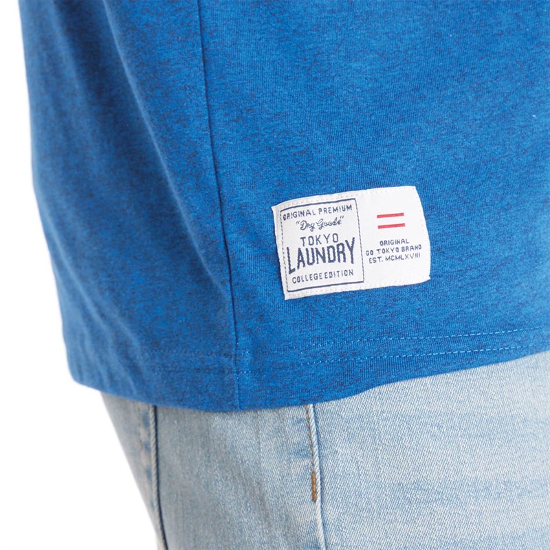 Tokyo Laundry Mens Boxed T-Shirt Blue Black Grindle