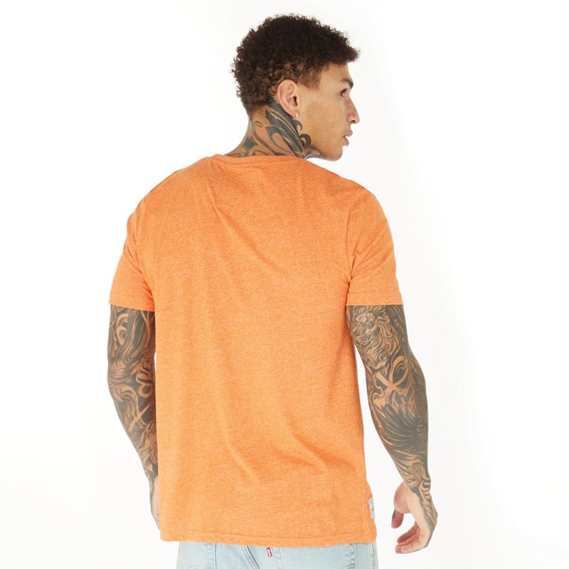 Tokyo Laundry Mens Watcher T-Shirt Orange Grindle