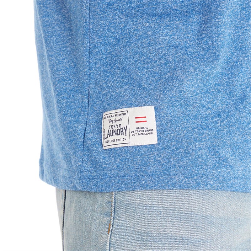 Tokyo Laundry Mens Imperium T-Shirt Light Blue Grindle