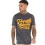 Tokyo Laundry Mens Rocket T-Shirt Dark Grey Grindle
