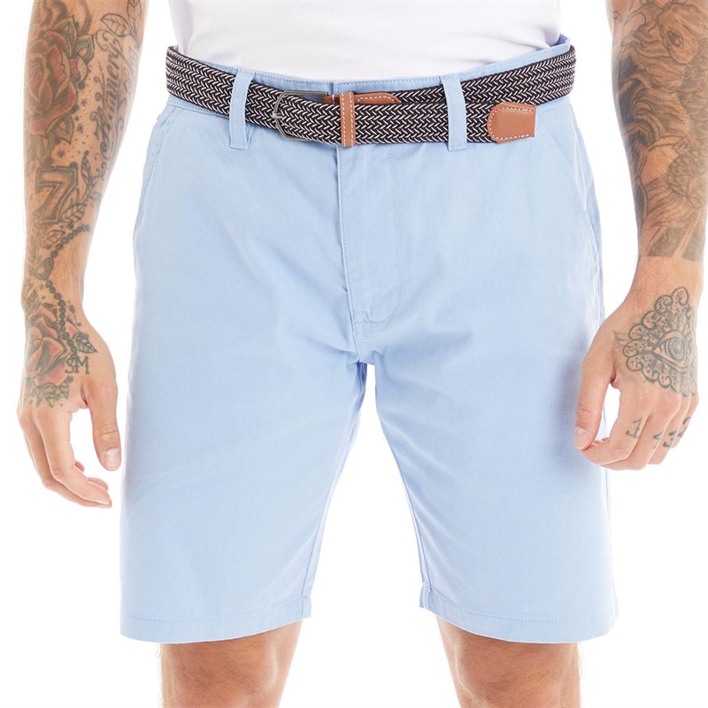 Tokyo Laundry Mens Gustavo Chino Shorts Frozen Fjord
